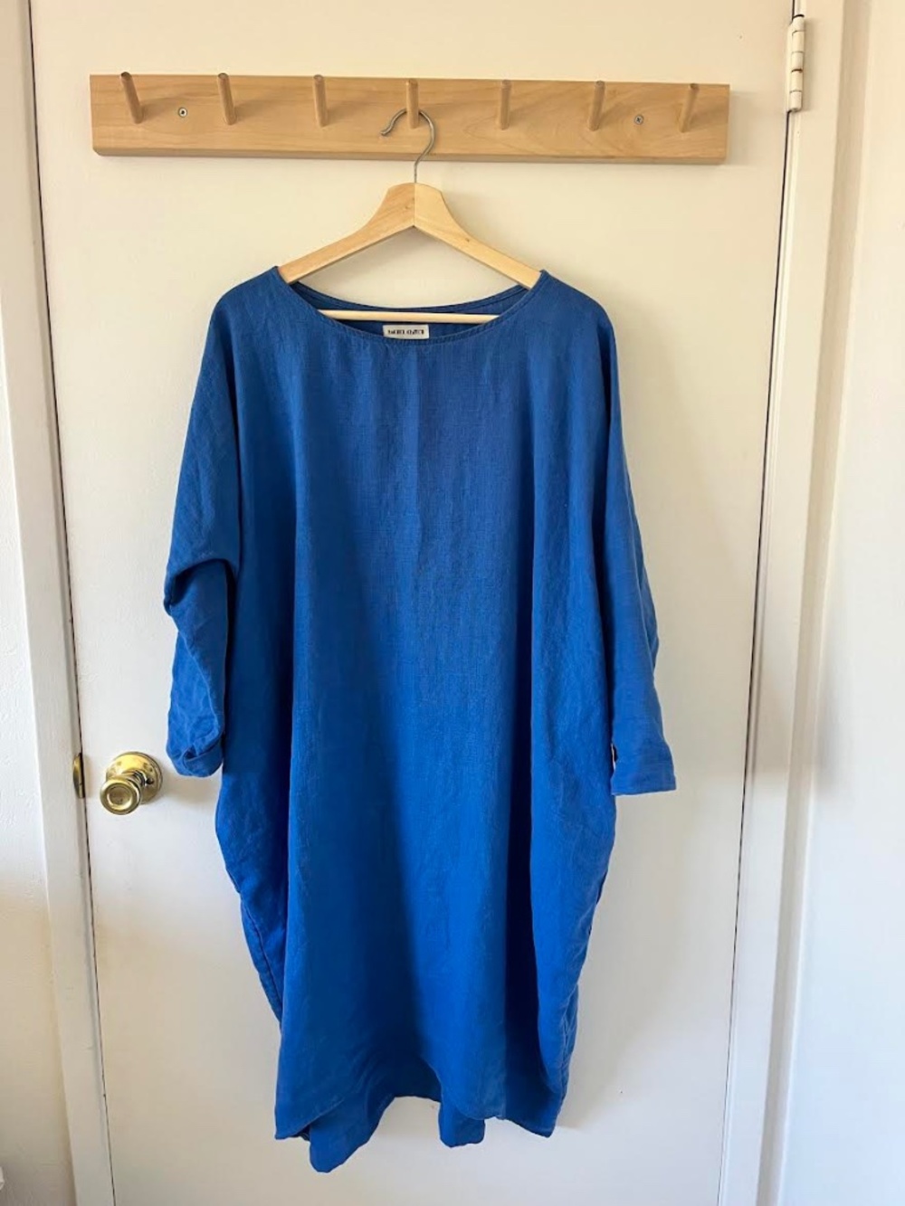 RACHEL CRAVEN short linen cocoon dress
